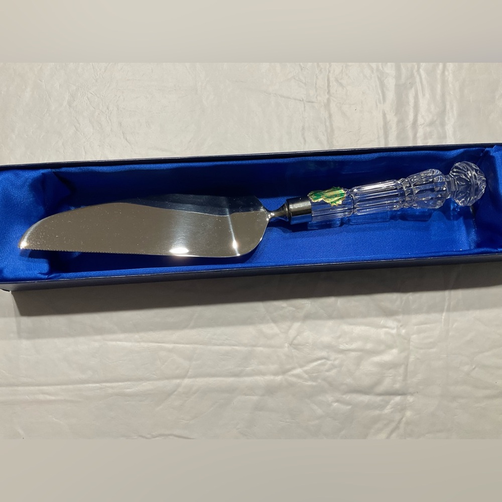 Waterford Crystal Clear Cake Server with Silver Blade